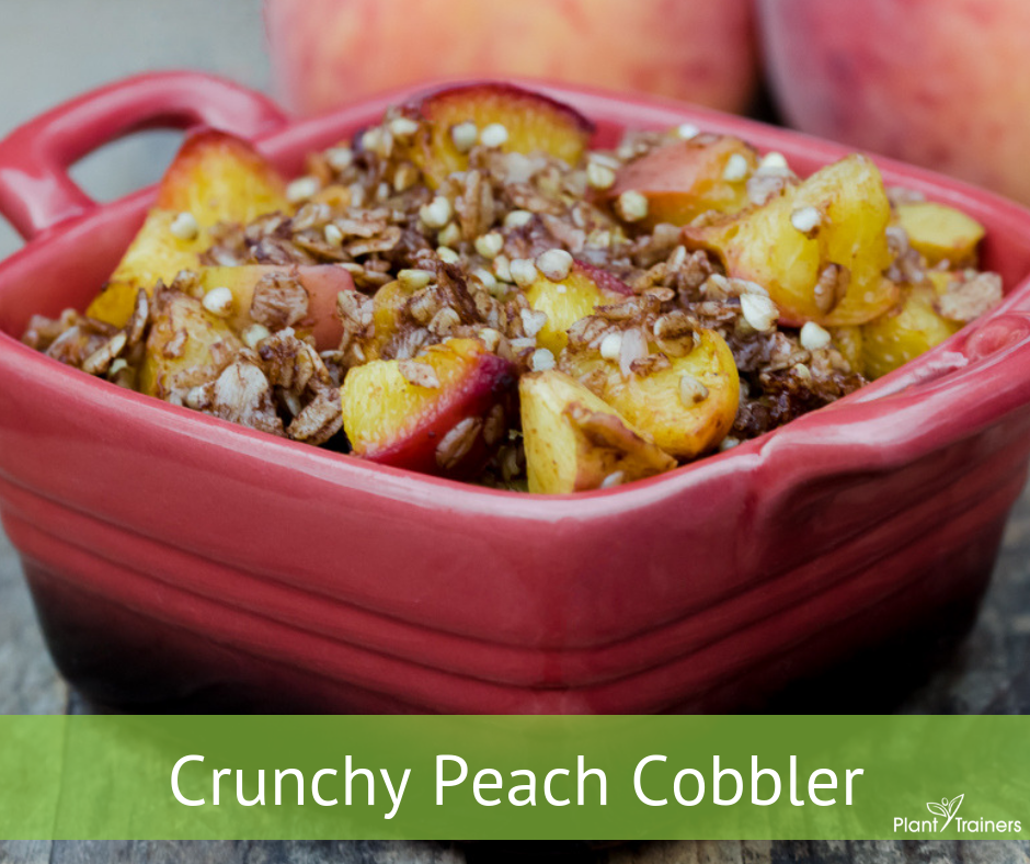 Crunchy Peach Cobbler (in a bowl)